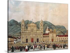 The Plaza de Bolivar, Bogota, 1837-J. Castillo-Stretched Canvas