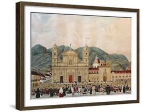 The Plaza de Bolivar, Bogota, 1837-J. Castillo-Framed Giclee Print