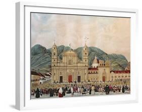 The Plaza de Bolivar, Bogota, 1837-J. Castillo-Framed Giclee Print