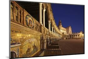 The Plaza De Espana Is a Plaza Located in the Maria Luisa Park, in Seville, Spain-David Bank-Mounted Photographic Print