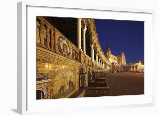 The Plaza De Espana Is a Plaza Located in the Maria Luisa Park, in Seville, Spain-David Bank-Framed Photographic Print