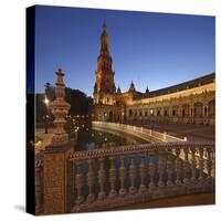 The Plaza De Espana Is a Plaza Located in the Maria Luisa Park, in Seville, Spain-David Bank-Stretched Canvas