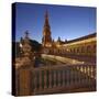 The Plaza De Espana Is a Plaza Located in the Maria Luisa Park, in Seville, Spain-David Bank-Stretched Canvas