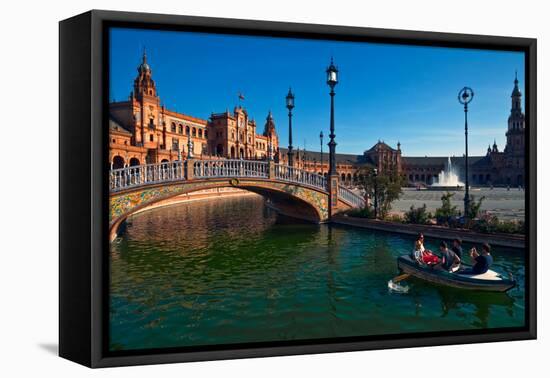 The Plaza De Espana-null-Framed Stretched Canvas