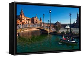 The Plaza De Espana-null-Framed Stretched Canvas