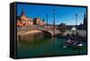 The Plaza De Espana-null-Framed Stretched Canvas