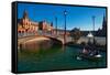 The Plaza De Espana-null-Framed Stretched Canvas