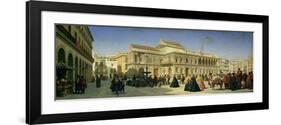 The Plaza De San Francisco and the Ayuntamiento, Seville-Achille Zo-Framed Premium Giclee Print