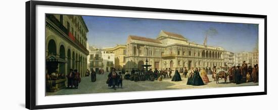 The Plaza De San Francisco and the Ayuntamiento, Seville-Achille Zo-Framed Premium Giclee Print