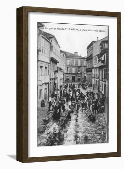 The Plaza Marques De Aranda, Villagarcia, Spain, Early 20th Century-Pedro Abad Abalo-Framed Giclee Print