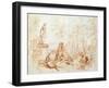 The Pleasure of Love, Sketch, 18th Century-Jean-Antoine Watteau-Framed Premium Giclee Print