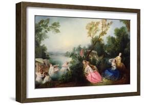 The Pleasures of Bathing-Nicolas Lancret-Framed Giclee Print