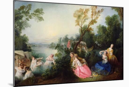 The Pleasures of Bathing-Nicolas Lancret-Mounted Giclee Print