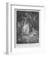 The Pleasures of Summer, Engraved by Francois Joullain-Jean Antoine Watteau-Framed Giclee Print