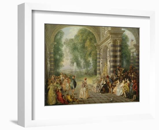 The Pleasures of the Ball, 1715/16-Jean Antoine Watteau-Framed Giclee Print