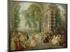 The Pleasures of the Ball, 1715/16-Jean Antoine Watteau-Mounted Giclee Print