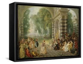The Pleasures of the Ball, 1715/16-Jean Antoine Watteau-Framed Stretched Canvas
