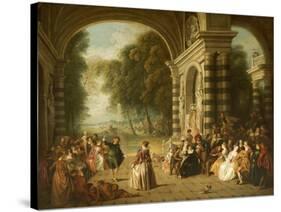 The Pleasures of the Ball-Jean-Baptiste Pater-Stretched Canvas