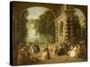 The Pleasures of the Ball-Jean-Baptiste Pater-Stretched Canvas