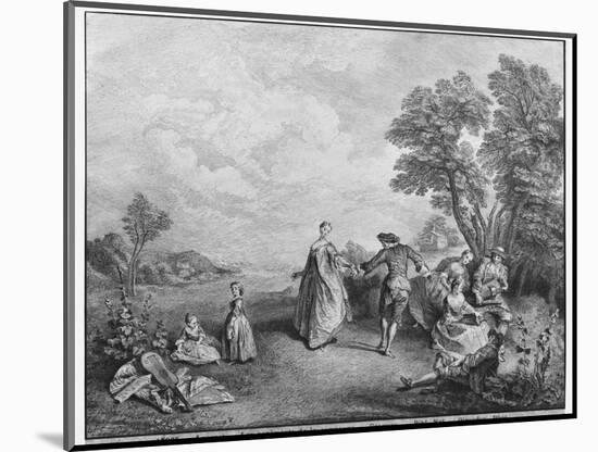 The Pleasures of the Countryside-Nicolas Lancret-Mounted Giclee Print