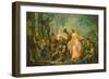 The Pleasures of the Seasons: Autumn, C.1730 (Oil on Copper Mounted with Masonite Backing)-Johann Georg Platzer-Framed Giclee Print