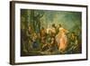 The Pleasures of the Seasons: Autumn, C.1730 (Oil on Copper Mounted with Masonite Backing)-Johann Georg Platzer-Framed Giclee Print