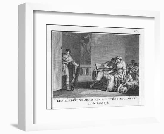 The Plebeians are Admitted to Consular Dignity-Augustyn Mirys-Framed Art Print