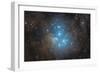 The Pleiades, an Open Star Cluster in the Constellation of Taurus-null-Framed Photographic Print