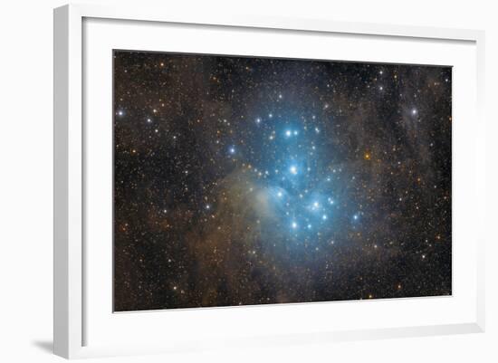 The Pleiades, an Open Star Cluster in the Constellation of Taurus-null-Framed Photographic Print