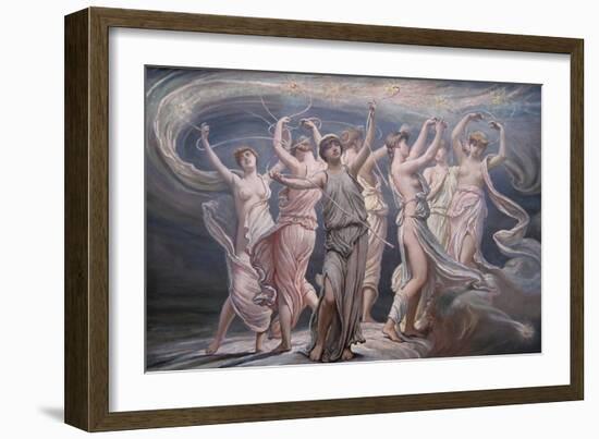 The Pleiades - Seven Sisters-Elihu Vedder-Framed Art Print