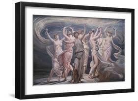 The Pleiades - Seven Sisters-Elihu Vedder-Framed Art Print