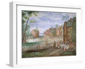 The Plein at Gouda in Winter-Jan Brueghel-Framed Giclee Print