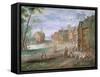 The Plein at Gouda in Winter-Jan Brueghel-Framed Stretched Canvas