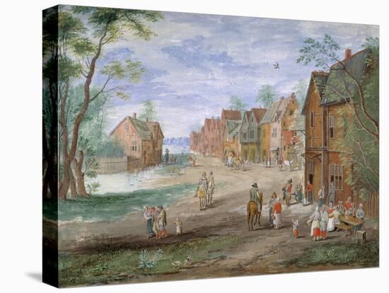 The Plein at Gouda in Winter-Jan Brueghel-Stretched Canvas