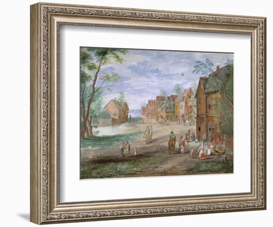 The Plein at Gouda in Winter-Jan Brueghel-Framed Giclee Print