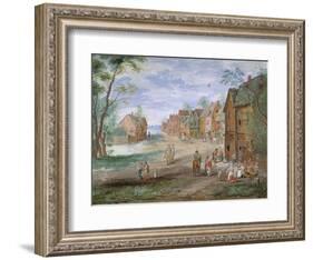 The Plein at Gouda in Winter-Jan Brueghel-Framed Giclee Print