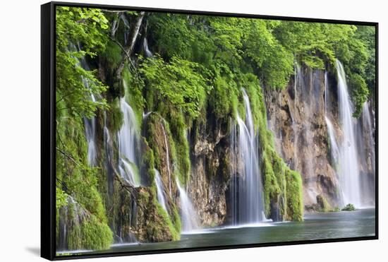 The Plitvice Lakes in the National Park Plitvicka Jezera, Croatia-Martin Zwick-Framed Stretched Canvas