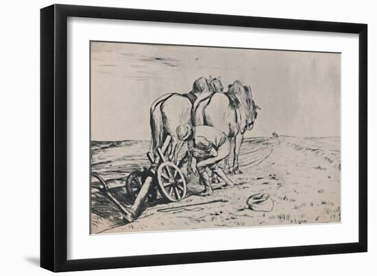 'The Plough', mid-late 19th century, (1946)-Alphonse Legros-Framed Giclee Print