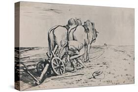 'The Plough', mid-late 19th century, (1946)-Alphonse Legros-Stretched Canvas
