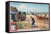 The Plough, Tilling by Using Electricity, C1900-null-Framed Stretched Canvas