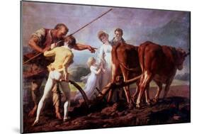 The Ploughing Lesson, 1798-Francois-Andre Vincent-Mounted Giclee Print