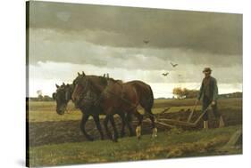 The Ploughman, 1880-Frants Henningsen-Stretched Canvas