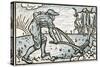 The Ploughman, Song Illustration for 'Who Liveth So Merry in All This Land?', from 'Pan-Pipes', a…-Walter Crane-Stretched Canvas