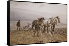 The Ploughman Wilmington Polegate, Near Eastbourne-Joseph Harold Swanwick-Framed Stretched Canvas