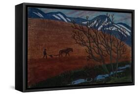 The Ploughman-Nikolai Astrup-Framed Stretched Canvas