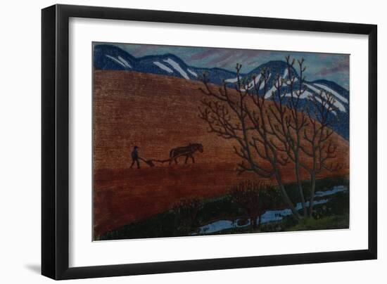 The Ploughman-Nikolai Astrup-Framed Giclee Print