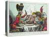 The Plum Pudding in Danger, 1805-James Gillray-Stretched Canvas
