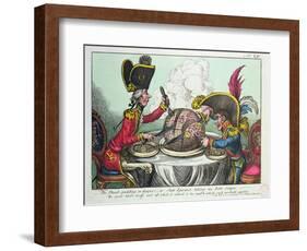 The Plum Pudding in Danger, 1805-James Gillray-Framed Giclee Print