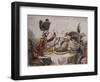 The Plum Pudding in Danger or State Epicures Taking Un Petite Souper, 1805-John Corbet Anderson-Framed Giclee Print