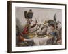 The Plum Pudding in Danger or State Epicures Taking Un Petite Souper, 1805-John Corbet Anderson-Framed Giclee Print